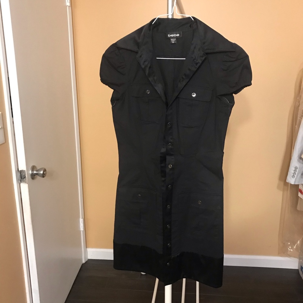 Bebe black shirt dress